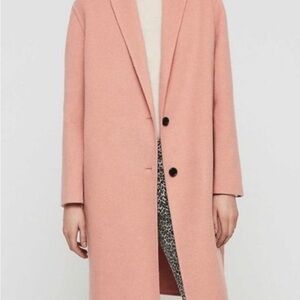 All Saints Blush Pink Wool Jacket